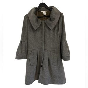 Diane von Furstenberg SAFFRA Womens Coat 12 Jacket Wool Blend Fashion Designer